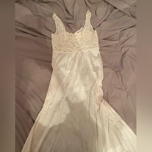 Long White Slip Dress Size 34 AA